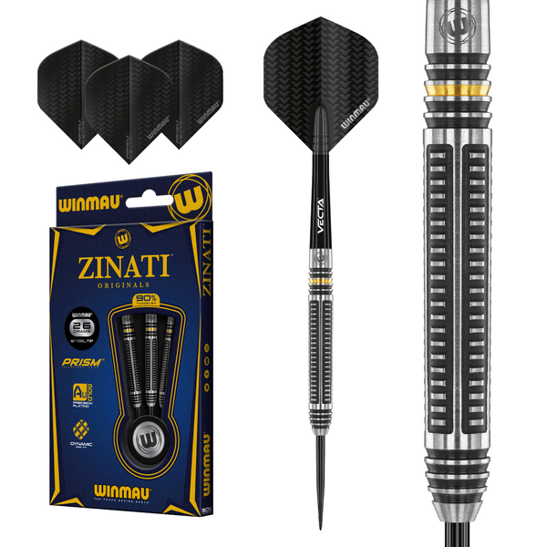 Winmau Zinati 90% Tungsten Steel Tip Darts 26 Gram