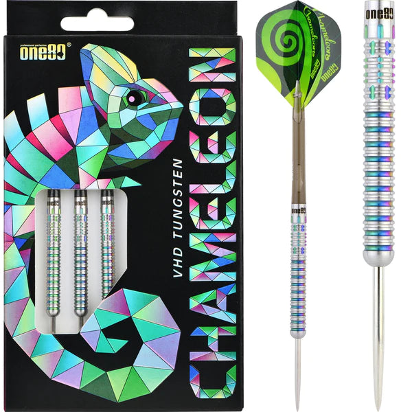 One80 Chameleon Darts - Steel Tip Darts - 90% Tungsten - Allira - 24 Gram