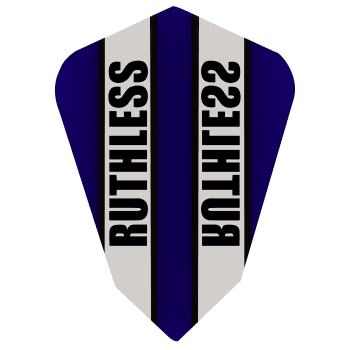 Ruthless Clear Panel 100 Micron Fantail Dart Flights Blue