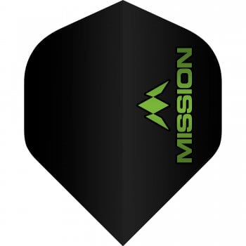 Mission Logo 100 Micron Standard Dart Flights Black Green