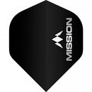 Mission Logo 100 Micron Standard Dart Flights Black Grey