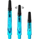 Harrows Carbon 360 Spinning Dart Stems - Aqua with Black Tops