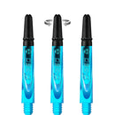 Harrows Carbon 360 Spinning Dart Stems - Aqua with Black Tops
