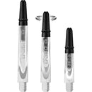 Harrows Carbon 360 Spinning Dart Stems - Clear with Black Tops