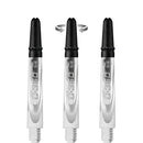 Harrows Carbon 360 Spinning Dart Stems - Clear with Black Tops
