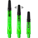 Harrows Carbon 360 Spinning Dart Stems - Green with Black Tops