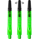 Harrows Carbon 360 Spinning Dart Stems - Green with Black Tops