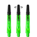 Harrows Carbon 360 Spinning Dart Stems - Green with Black Tops