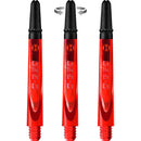 Harrows Carbon 360 Spinning Dart Stems - Red with Black Tops