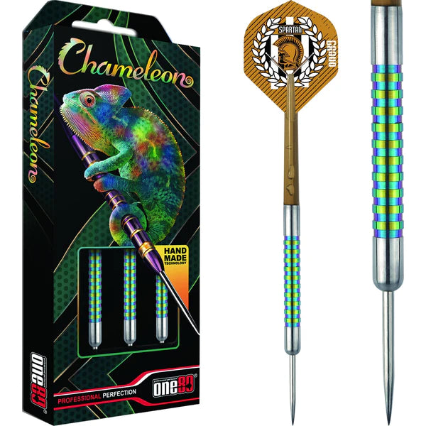One80 Chameleon Darts - Steel Tip Tungsten Darts - Jade - 24 Gram