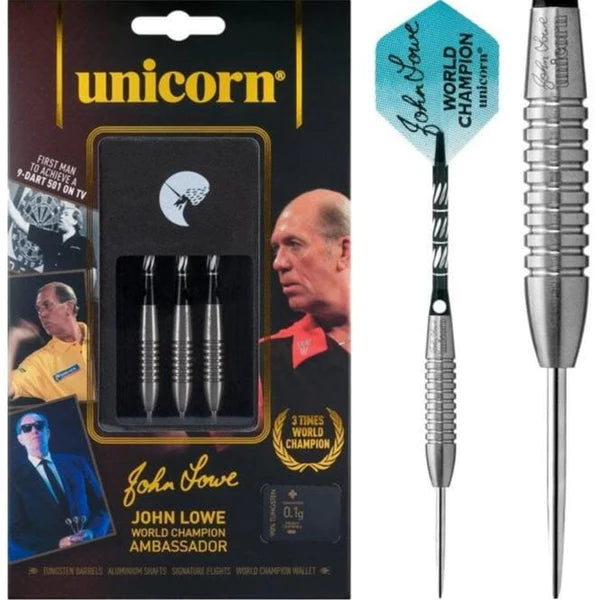 Unicorn John Lowe Darts - Steel Tip Tungsten - World Champion - 23 Gram