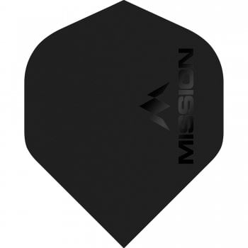 Mission Logo 100 Micron Standard Dart Flights Matt Black