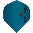 Mission Logo 100 Micron Standard Dart Flights Matt Blue