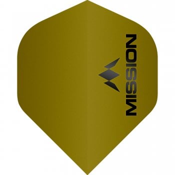 Mission Logo 100 Micron Standard Dart Flights Matt Gold