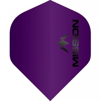 Mission Logo 100 Micron Standard Dart Flights Matt Purple