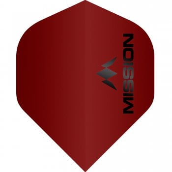 Mission Logo 100 Micron Standard Dart Flights Matt Red