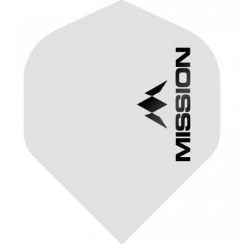 Mission Logo 100 Micron Standard Dart Flights Matt White