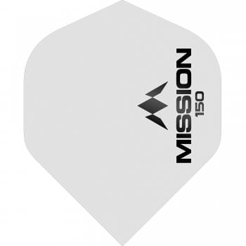 Mission Logo 150 Micron Standard Dart Flights Matt White