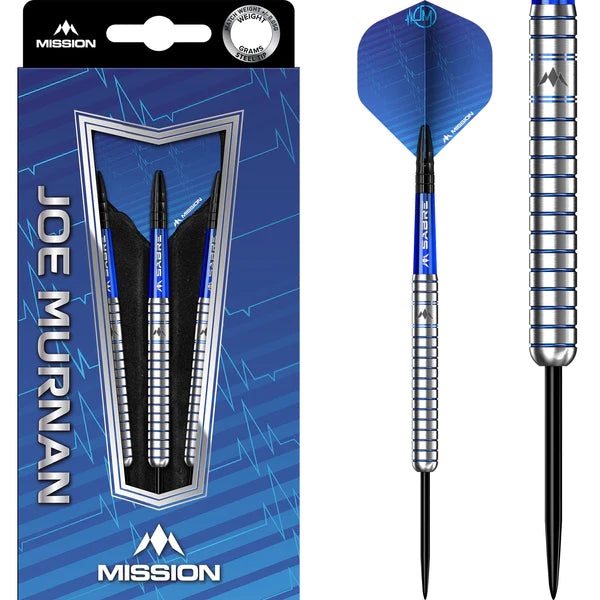 Mission Joe Murnan 90% Tungsten Steel Tip Darts - Electro Blue - 22 Gram