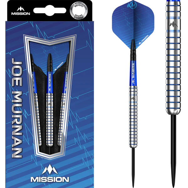 Mission Joe Murnan 90% Tungsten Steel Tip Darts - Electro Blue - 24 Gram