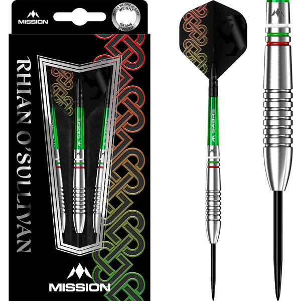 Mission Rhian O Sullivan 90% Tungsten Steel Tip Darts - Ringed - 25 Gram