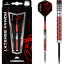 Mission Roman Benecky 90% Tungsten Steel Tip Darts - Black & Red - 22 Gram
