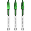 Mission Sabre Dart Stems - Clear Base with Green Top