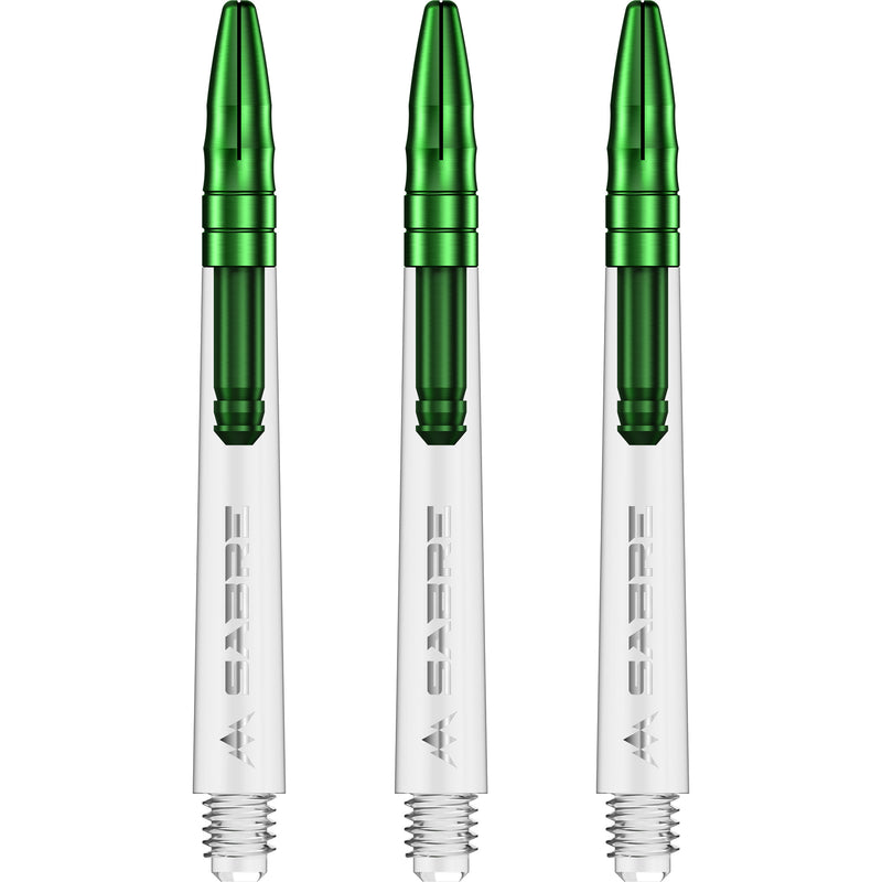 Mission Sabre Dart Stems - Clear Base with Green Top
