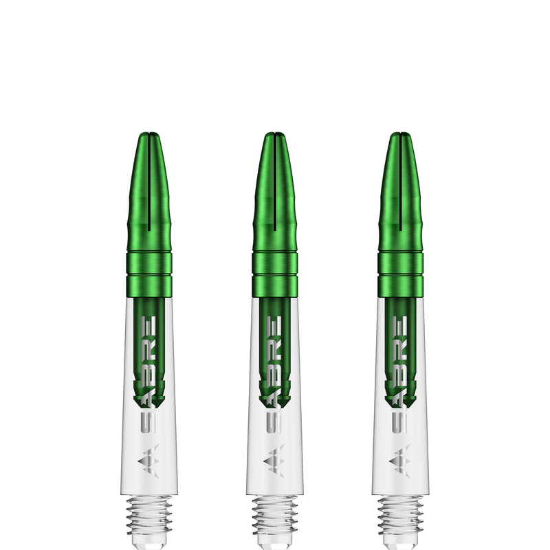 Mission Sabre Dart Stems - Clear Base with Green Top