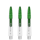 Mission Sabre Dart Stems - Clear Base with Green Top