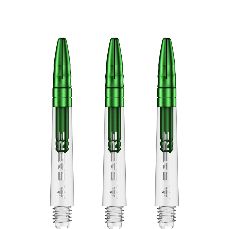 Mission Sabre Dart Stems - Clear Base with Green Top