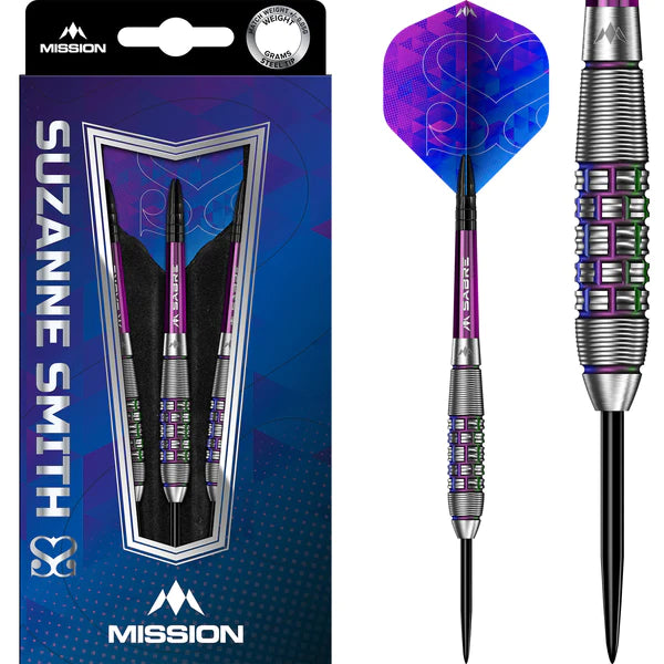 Mission Suzanne Smith 90% Tungsten Steel Tip Darts - Coral PVD - 24 Gram