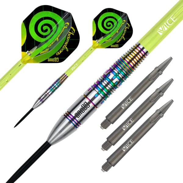 One80 Chameleon Darts - Steel Tip Tungsten Darts - Peridot - 22 Gram