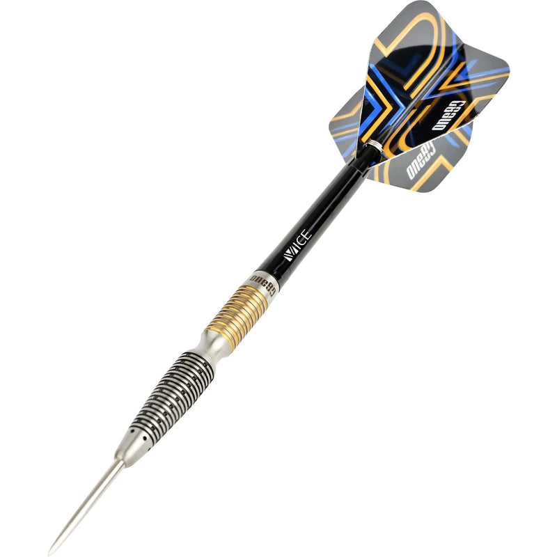 One80 Ascent Darts - Steel Tip Darts - SO3 - 90% Tungsten - Black & Gold - 25 Gram