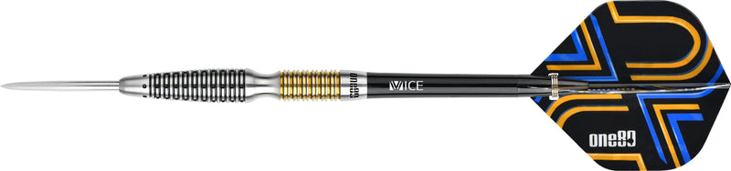 One80 Ascent Darts - Steel Tip Darts - SO3 - 90% Tungsten - Black & Gold - 25 Gram