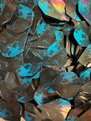 Ten Sets (30) of Metallic Rock Dart Flights - Standard Shape - Blue