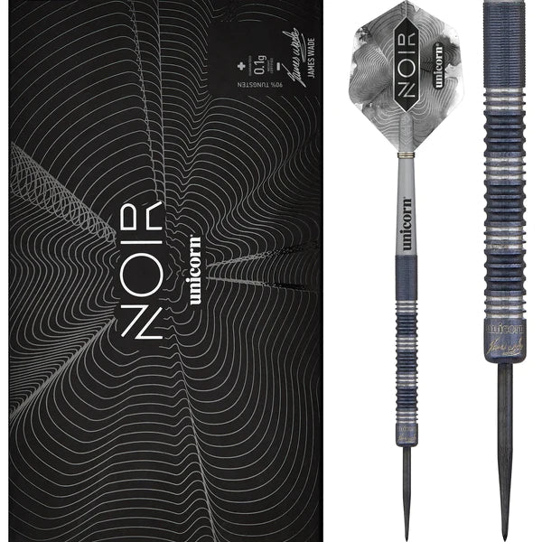 Unicorn James Wade Darts - The Machine - Steel Tip Tungsten - Deluxe Edition - Noir - 22 Gram