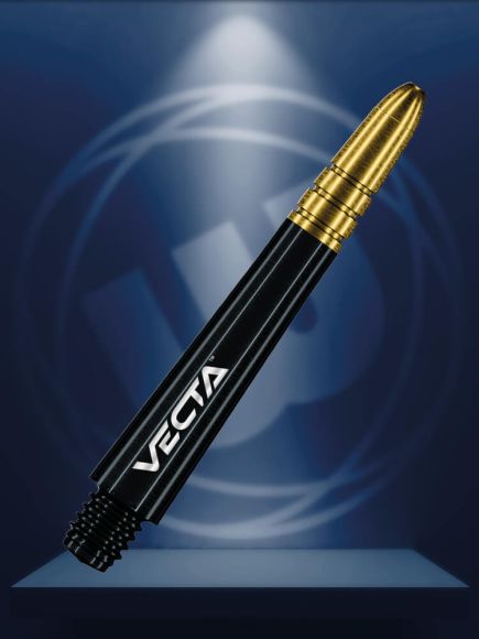 Winmau Vecta Polycarbonate & Alloy Dart Stems - Black with Gold Top