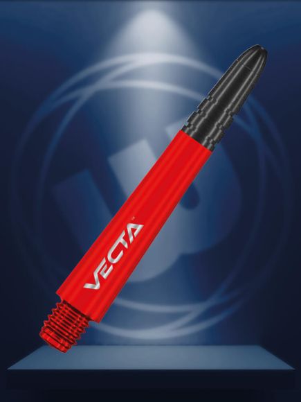 Winmau Vecta Polycarbonate & Alloy Dart Stems - Red with Black Top